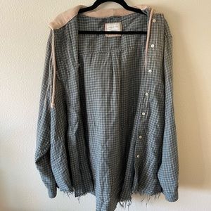 AMERICAN EAGLE HOODED FLANNEL